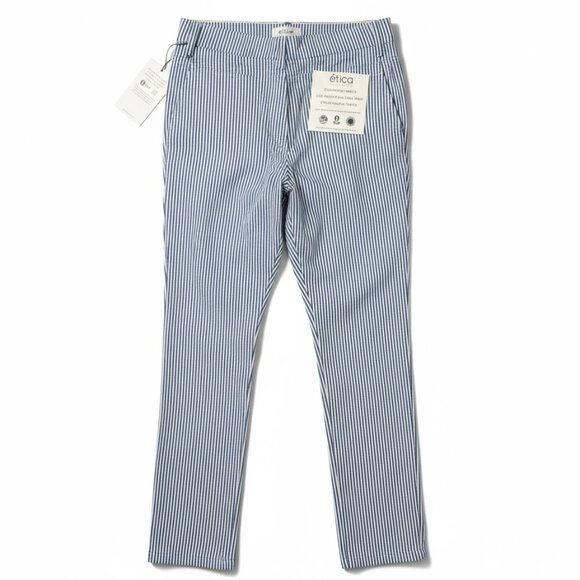 ÉTICA Denim Straight Leg Jean Nautical Stripe Sustainable Luxe NWT | MSRP $258 - Picture 3 of 4